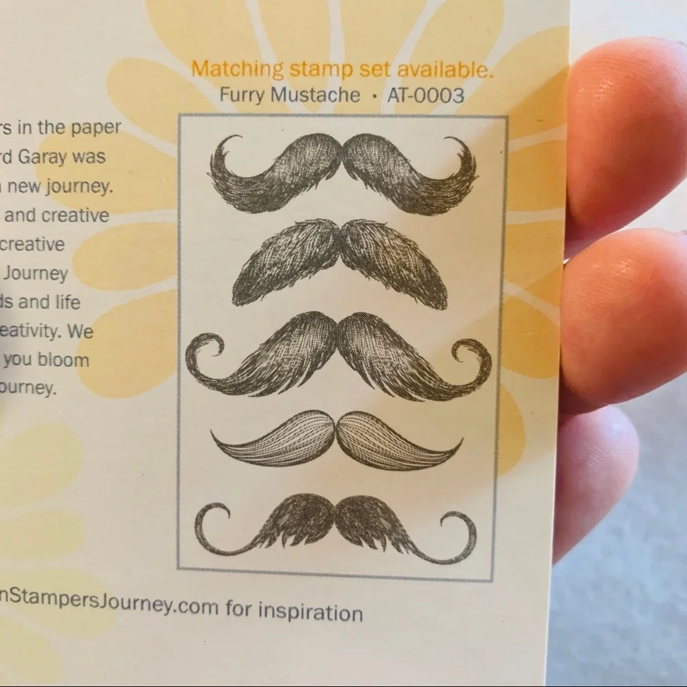 COPY - New Spellbinders furry mustache die cut scrapbook. Copy